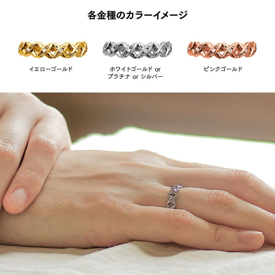 指輪 ダイヤモンド リング レディース シンプル k10 イエローゴールド ホワイトゴールド ピンクゴールド ファッション 天然ダイヤモンド 日本製 プレゼントの画像