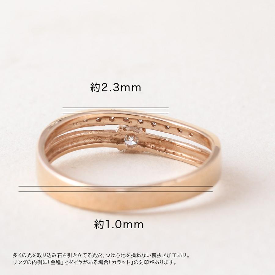 指輪 ダイヤモンド リング レディース シンプル k18 イエローゴールド ホワイトゴールド ピンクゴールド ファッション 天然ダイヤモンド 日本製 プレゼントの画像
