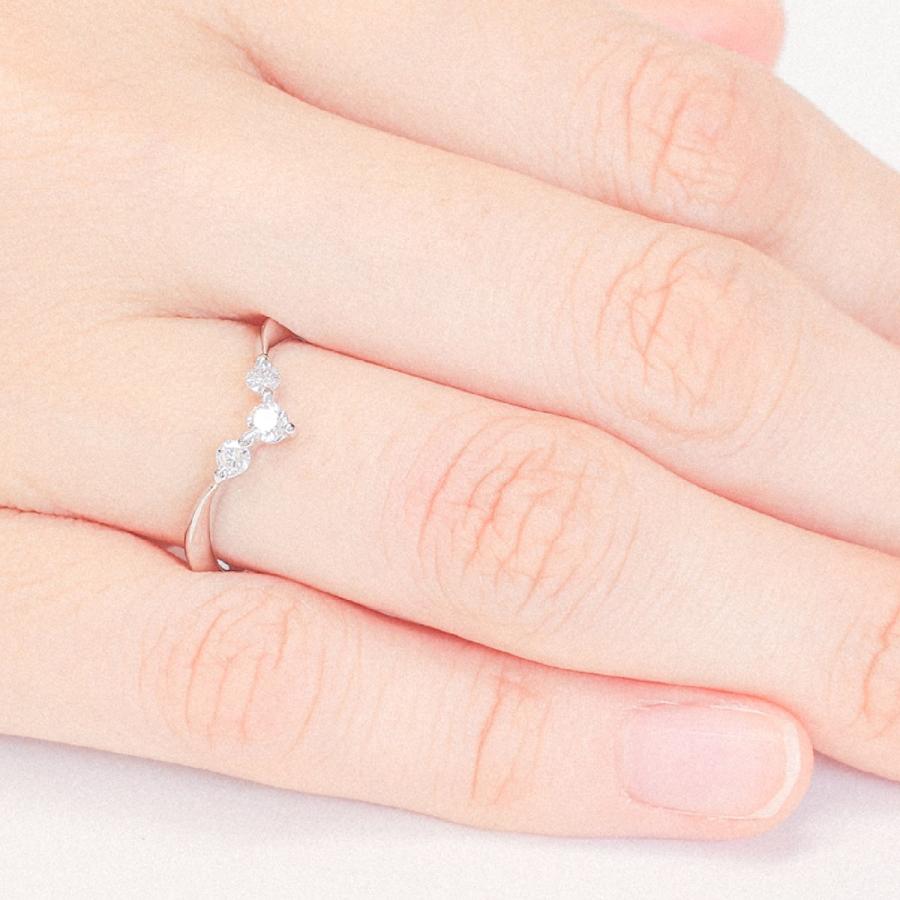 指輪 ダイヤモンド リング レディース シンプル k18 イエローゴールド ホワイトゴールド ピンクゴールド ファッション 天然ダイヤモンド 日本製 プレゼントの画像