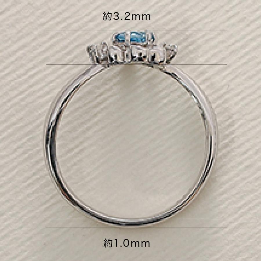 指輪 レディース ダイヤモンド ブルートパーズ リング プラチナ 天然ダイヤモンド ファッションリング 日本製 プレゼント ギフト クリスマス 卒業式 入学式の画像
