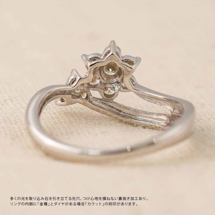 指輪 ダイヤモンド リング レディース シンプル k18 イエローゴールド ホワイトゴールド ピンクゴールド ファッション 天然ダイヤモンド 日本製 プレゼントの画像