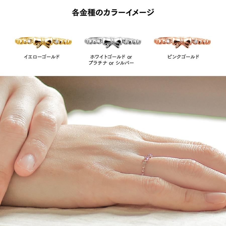 指輪 ダイヤモンド リング レディース シンプル k18 イエローゴールド ホワイトゴールド ピンクゴールド ファッション 天然ダイヤモンド 日本製 プレゼントの画像