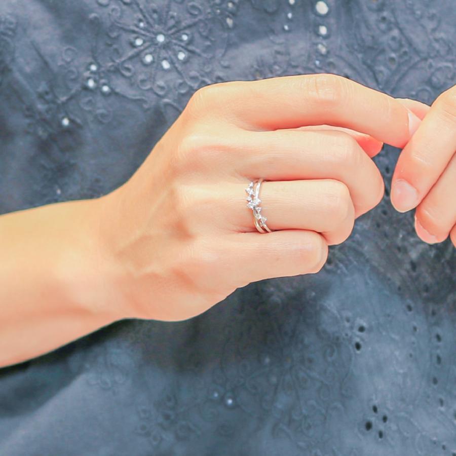 cococaru 指輪 ダイヤモンド リング レディース シンプル