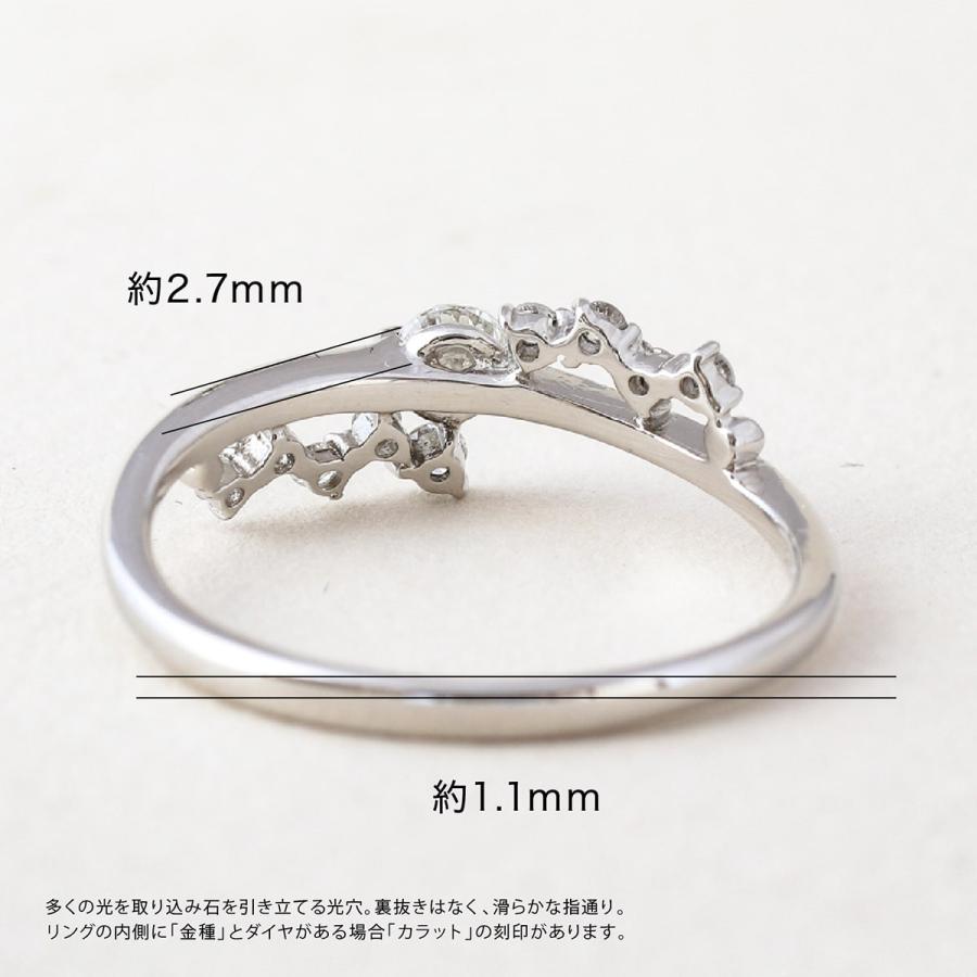 指輪 ダイヤモンド リング レディース シンプル k18 イエローゴールド ホワイトゴールド ピンクゴールド ファッション 天然ダイヤモンド 日本製 プレゼントの画像