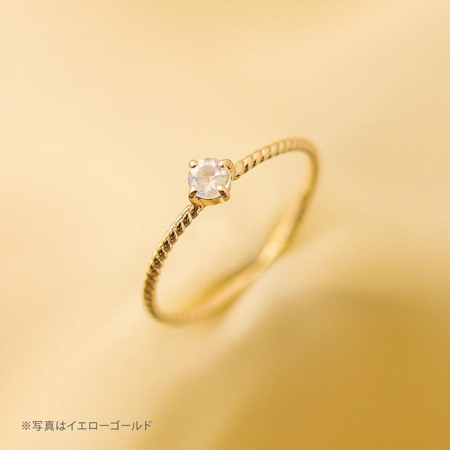 指輪 レディース リング ロイヤルブルームーンストーン 6月誕生石 k18 イエローゴールド ホワイトゴールド 極細リング 日本製 プレゼント ギフト クリスマスの画像