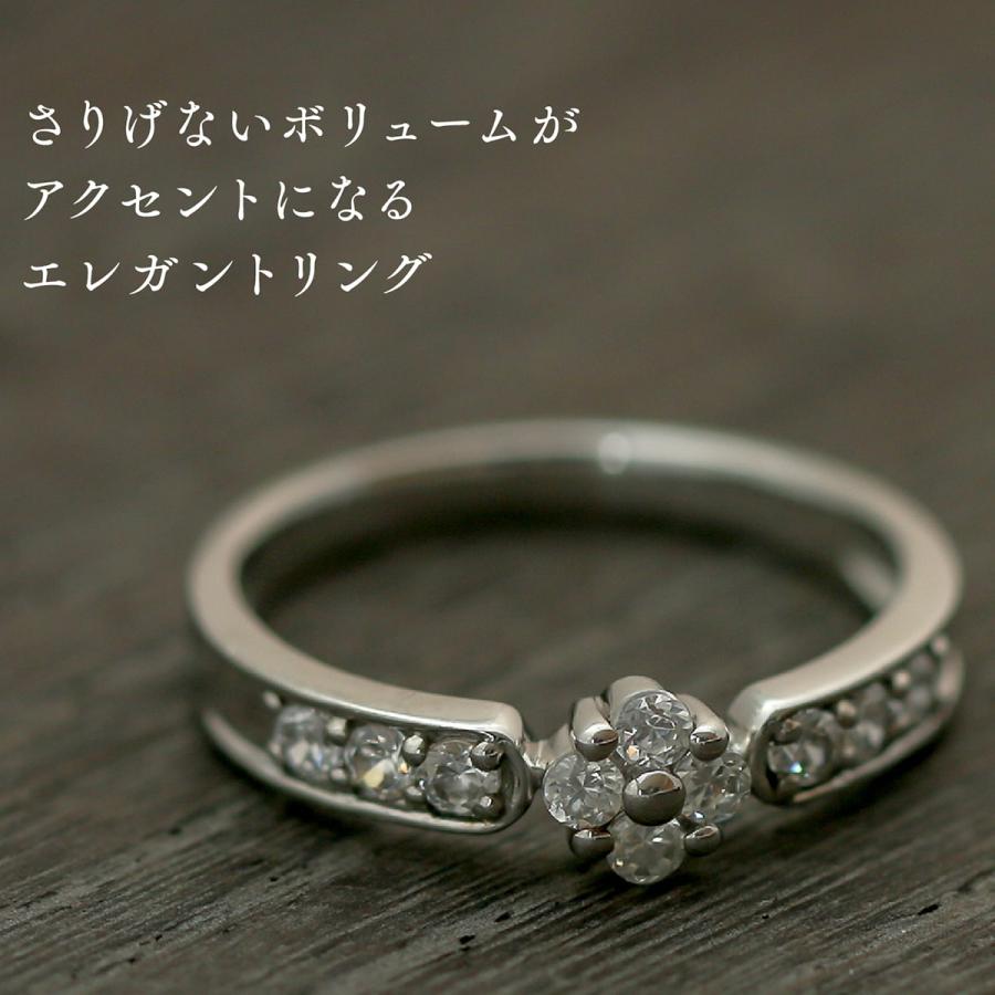 cococaru 指輪 ダイヤモンド リング レディース シンプル プラチナ 