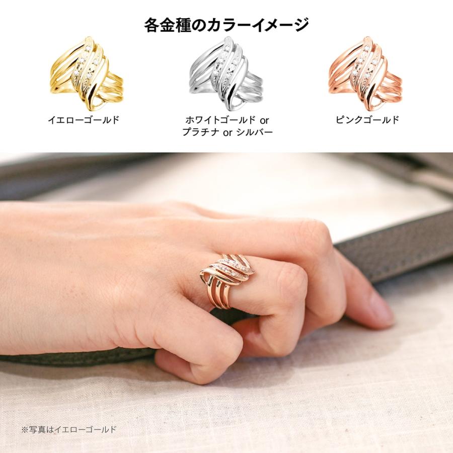 指輪 ダイヤモンド リング レディース シンプル k10 イエローゴールド ホワイトゴールド ピンクゴールド ファッション 天然ダイヤモンド 日本製 プレゼントの画像