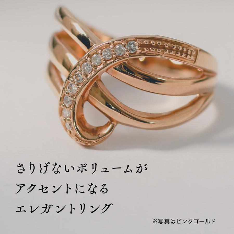 指輪 ダイヤモンド リング レディース シンプル k10 イエローゴールド ホワイトゴールド ピンクゴールド ファッション 天然ダイヤモンド 日本製 プレゼントの画像