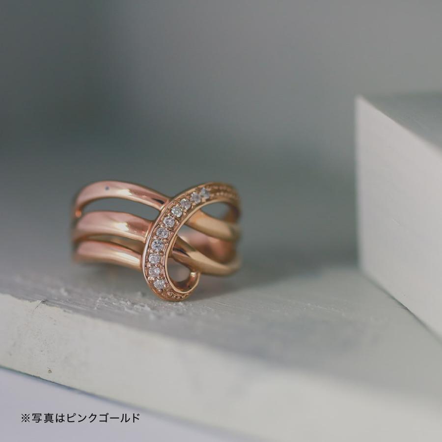 指輪 ダイヤモンド リング レディース シンプル k10 イエローゴールド ホワイトゴールド ピンクゴールド ファッション 天然ダイヤモンド 日本製 プレゼントの画像