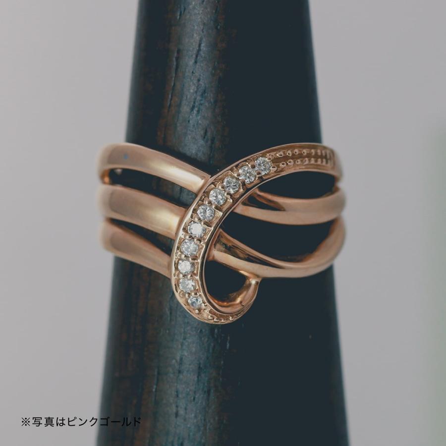 指輪 ダイヤモンド リング レディース シンプル k10 イエローゴールド ホワイトゴールド ピンクゴールド ファッション 天然ダイヤモンド 日本製 プレゼントの画像