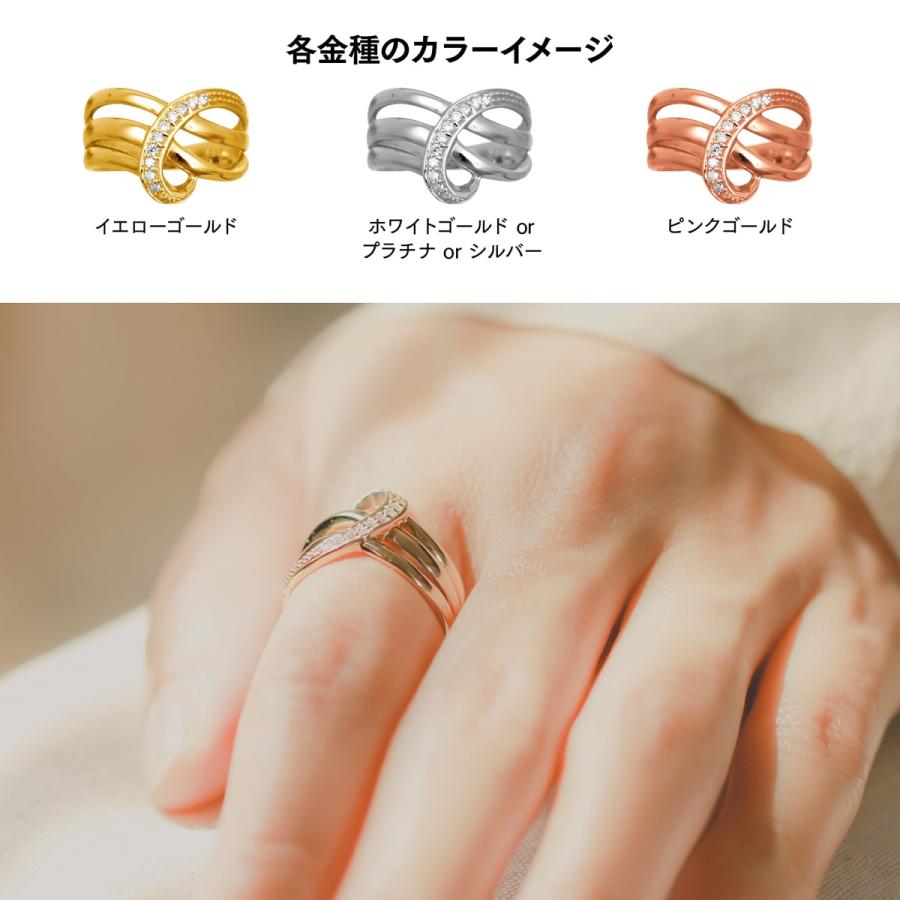 指輪 ダイヤモンド リング レディース シンプル k10 イエローゴールド ホワイトゴールド ピンクゴールド ファッション 天然ダイヤモンド 日本製 プレゼントの画像