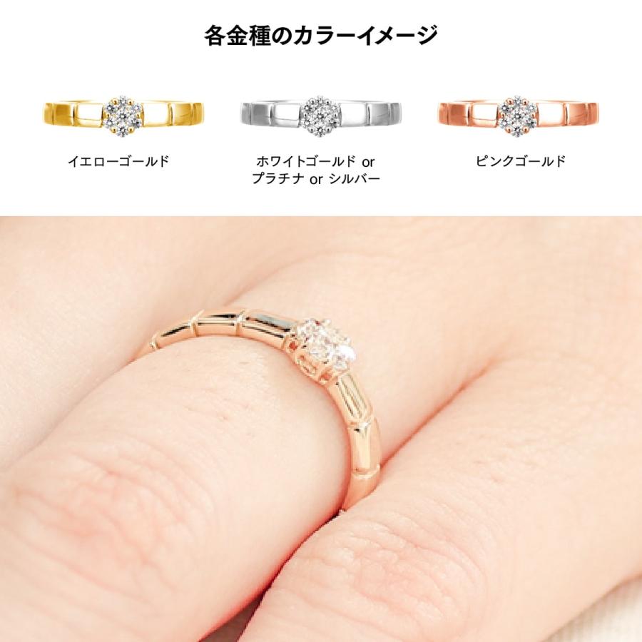 指輪 ダイヤモンド リング レディース シンプル k18 イエローゴールド ホワイトゴールド ピンクゴールド ファッション 天然ダイヤモンド 日本製 プレゼントの画像