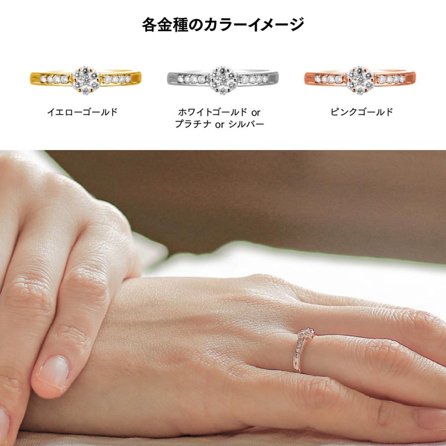 指輪 ダイヤモンド リング レディース シンプル k18 イエローゴールド ホワイトゴールド ピンクゴールド ファッション 天然ダイヤモンド 日本製 プレゼントの画像