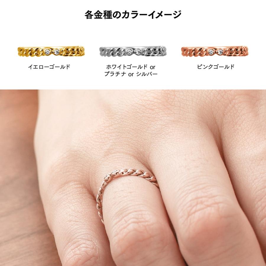 指輪 ダイヤモンド リング レディース シンプル k10 イエローゴールド ホワイトゴールド ピンクゴールド 天然ダイヤモンド ファッションリング 日本製の画像