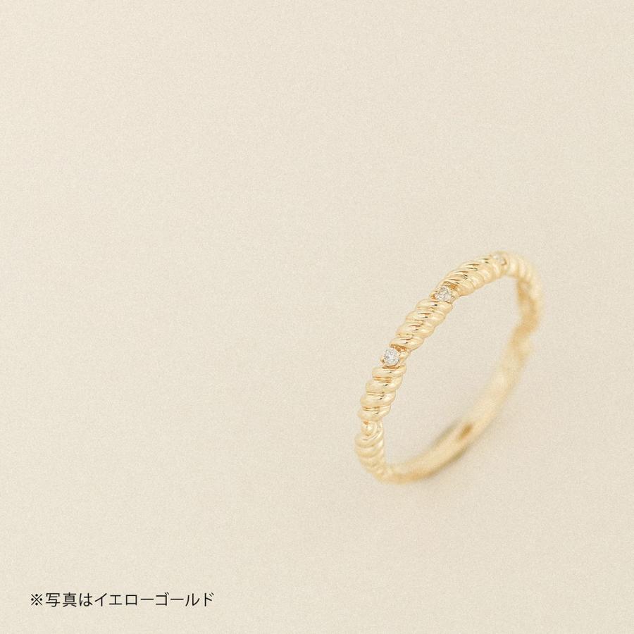 指輪 ダイヤモンド リング レディース シンプル k18 イエローゴールド ホワイトゴールド ピンクゴールド 天然ダイヤモンド ファッションリング 日本製の画像