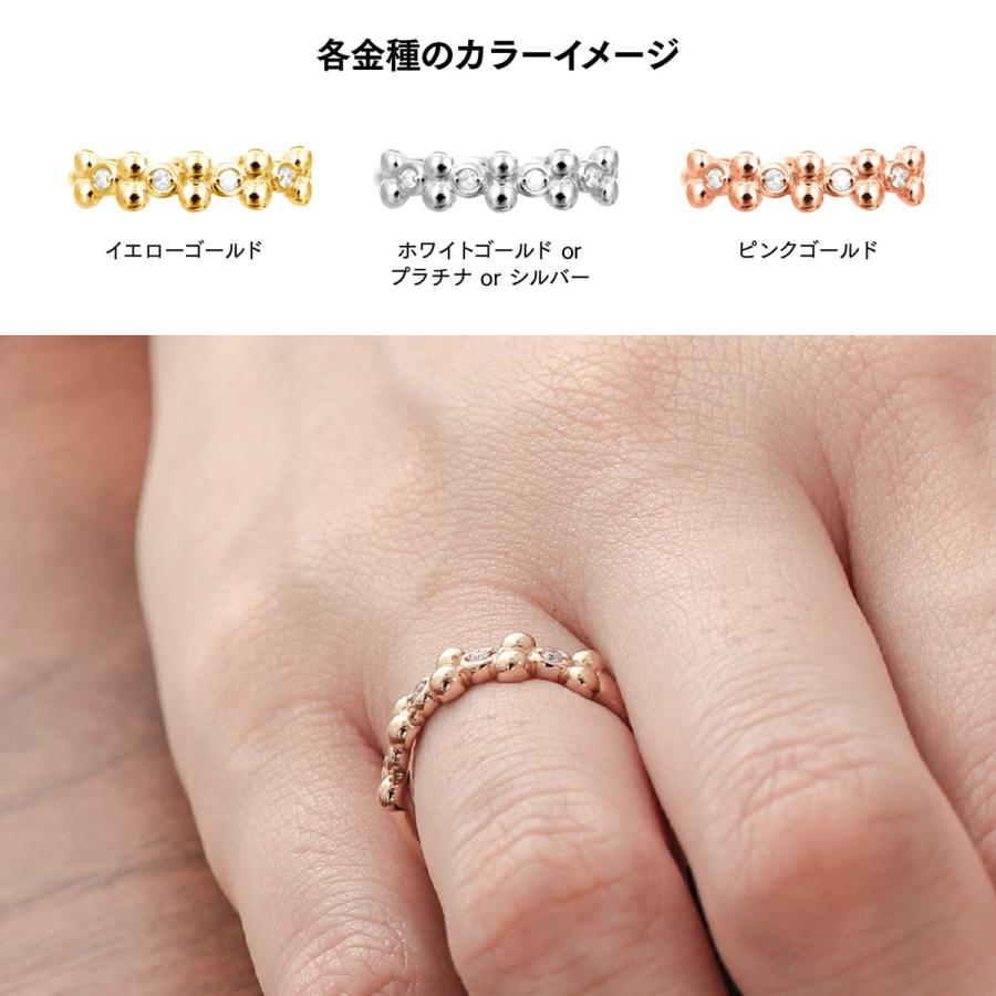 指輪 ダイヤモンド リング レディース シンプル k18 イエローゴールド ホワイトゴールド ピンクゴールド 天然ダイヤモンド ファッションリング 日本製の画像