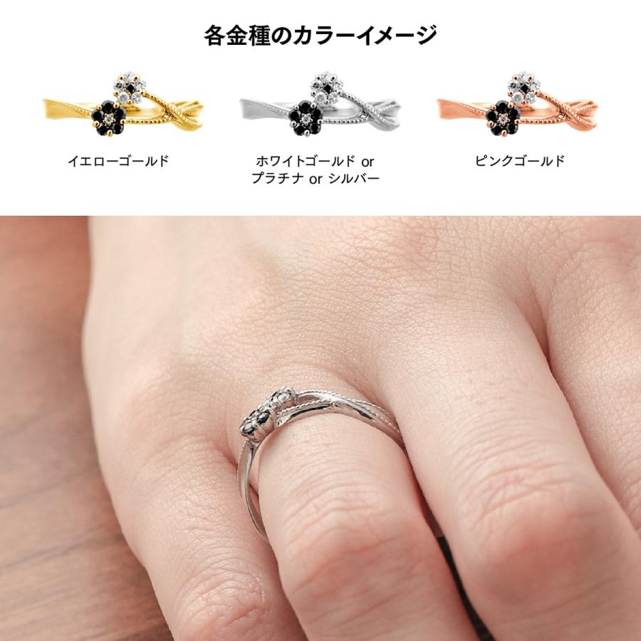 指輪 ダイヤモンド リング レディース シンプル k18 イエローゴールド ホワイトゴールド ピンクゴールド 天然ダイヤモンド ファッションリング 日本製の画像
