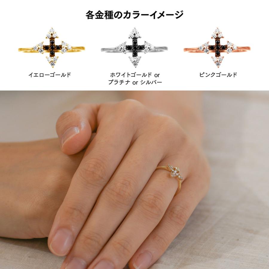 指輪 ダイヤモンド リング レディース シンプル k18 イエローゴールド ホワイトゴールド ピンクゴールド 天然ダイヤモンド ファッションリング 日本製の画像