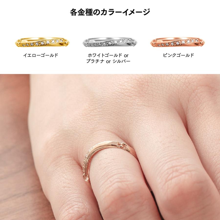 指輪 ダイヤモンド リング レディース シンプル k18 イエローゴールド ホワイトゴールド ピンクゴールド 天然ダイヤモンド ファッションリング 日本製の画像