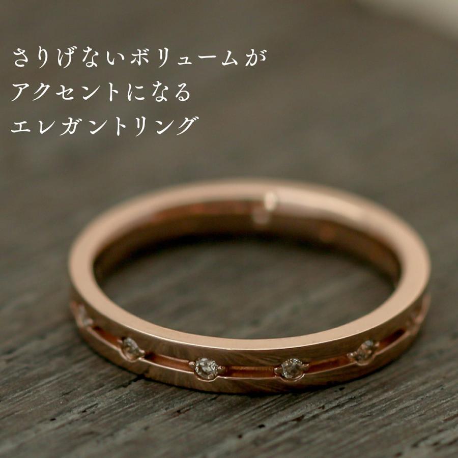 指輪 エタニティ ダイヤモンド リング レディース シンプル k18 イエローゴールド ホワイトゴールド ピンクゴールド ファッションリング 日本製 プレゼントの画像