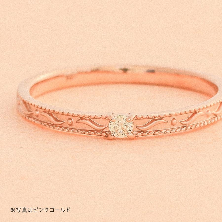 指輪 一粒 ダイヤモンド リング レディース シンプル k10 イエローゴールド ホワイトゴールド ピンクゴールド ファッション 天然ダイヤモンド 日本製 プレゼントの画像