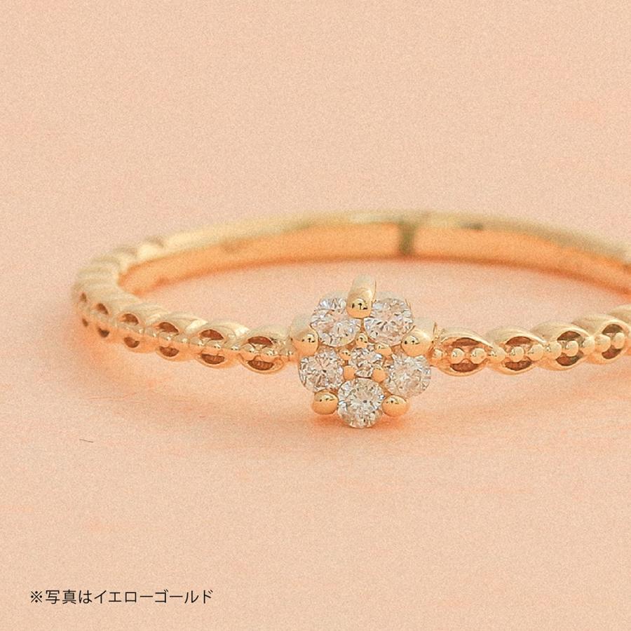 指輪 ダイヤモンド リング レディース シンプル k18 イエローゴールド ホワイトゴールド ピンクゴールド 天然ダイヤモンド ファッションリング 日本製の画像