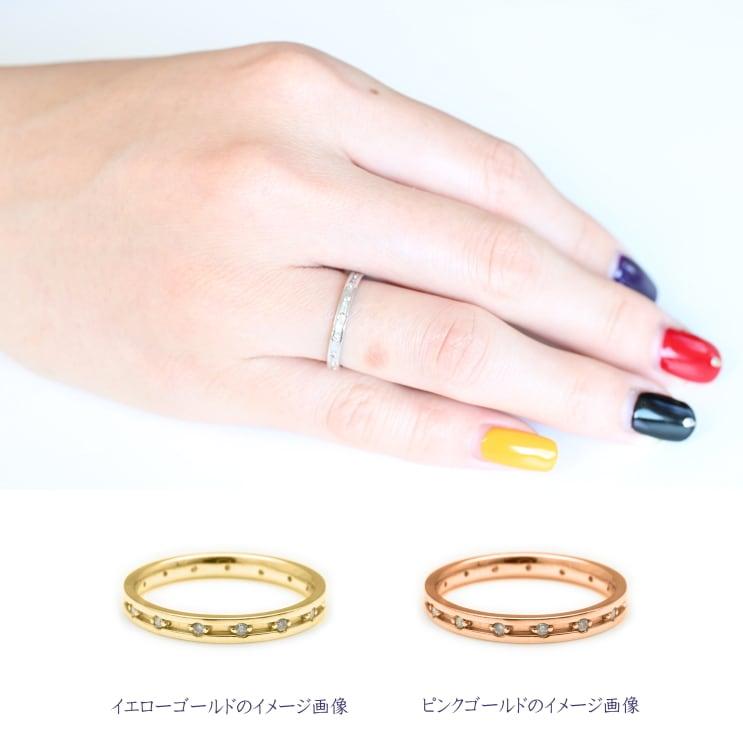 指輪 エタニティ ダイヤモンド リング レディース シンプル プラチナ 天然ダイヤモンド ファッションリング 日本製 おしゃれ プレゼント ギフト クリスマスの画像