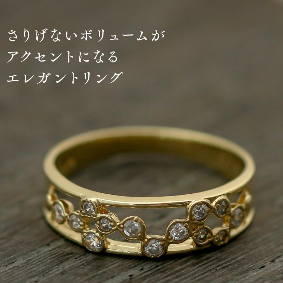 指輪 ダイヤモンド リング レディース シンプル k18 イエローゴールド ホワイトゴールド ピンクゴールド 天然ダイヤモンド ファッションリング 日本製の画像