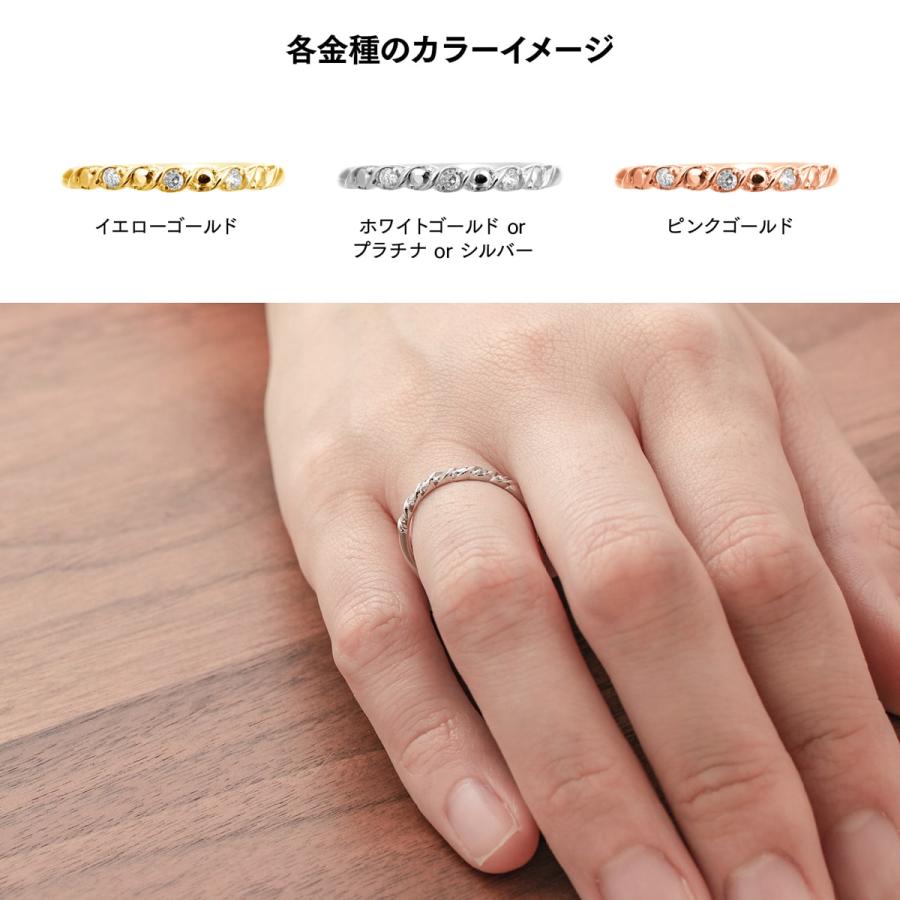 指輪 ダイヤモンド リング レディース シンプル k18 イエローゴールド ホワイトゴールド ピンクゴールド 天然ダイヤモンド ファッションリング 日本製の画像