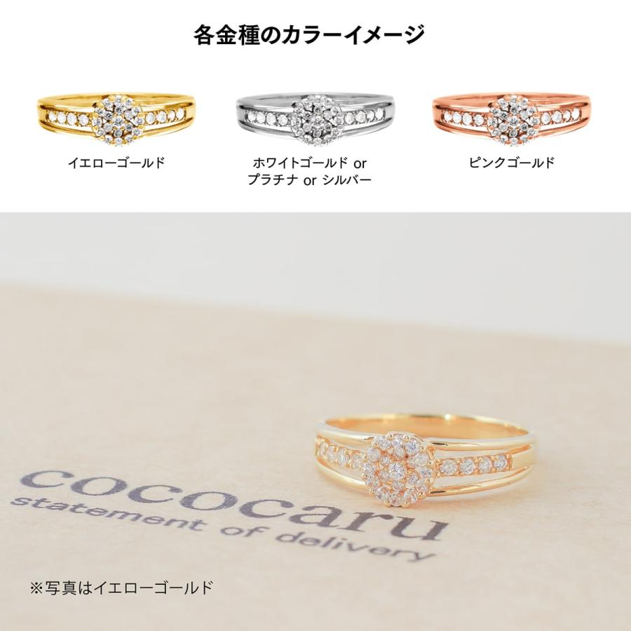 指輪 ダイヤモンド リング レディース シンプル k18 イエローゴールド ホワイトゴールド ピンクゴールド 天然ダイヤモンド ファッションリング 日本製の画像