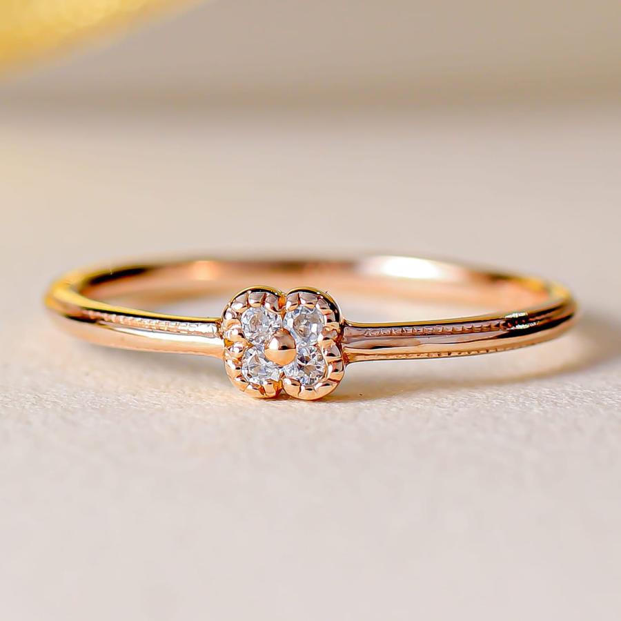 cococaru 指輪 ダイヤモンド リング レディース シンプル k10 イエロー