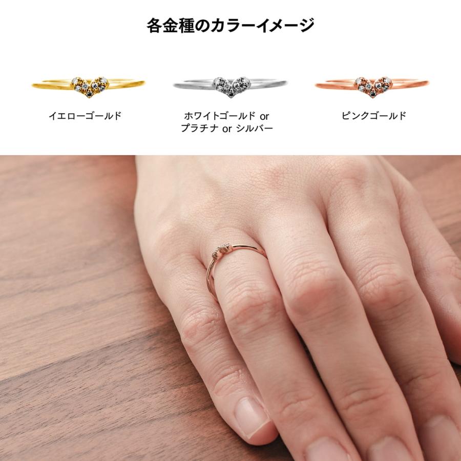 指輪 ダイヤモンド リング レディース シンプル ハート シルバー 925 天然ダイヤモンド ファッションリング 日本製 おしゃれ プレゼント ギフト クリスマスの画像