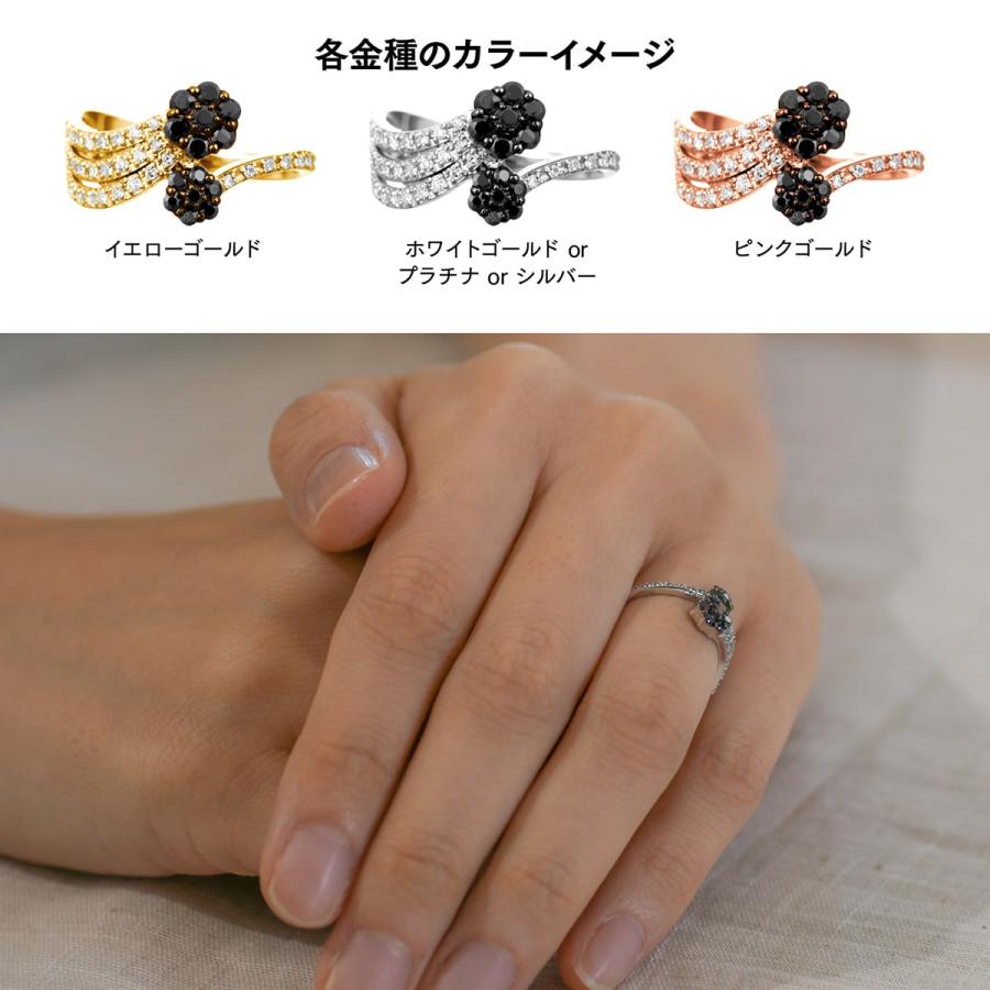 指輪 ダイヤモンド リング レディース シンプル k10 イエローゴールド ホワイトゴールド ピンクゴールド 天然ダイヤモンド ファッションリング 日本製の画像