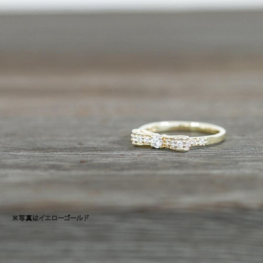 指輪 ダイヤモンド リング レディース シンプル k18 イエローゴールド ホワイトゴールド ピンクゴールド 天然ダイヤモンド ファッションリング 日本製の画像