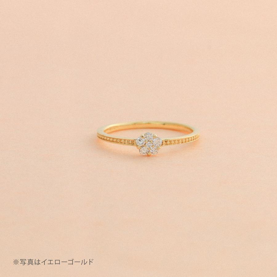 指輪 ダイヤモンド リング レディース シンプル k18 イエローゴールド ホワイトゴールド ピンクゴールド 天然ダイヤモンド ファッションリング 日本製の画像