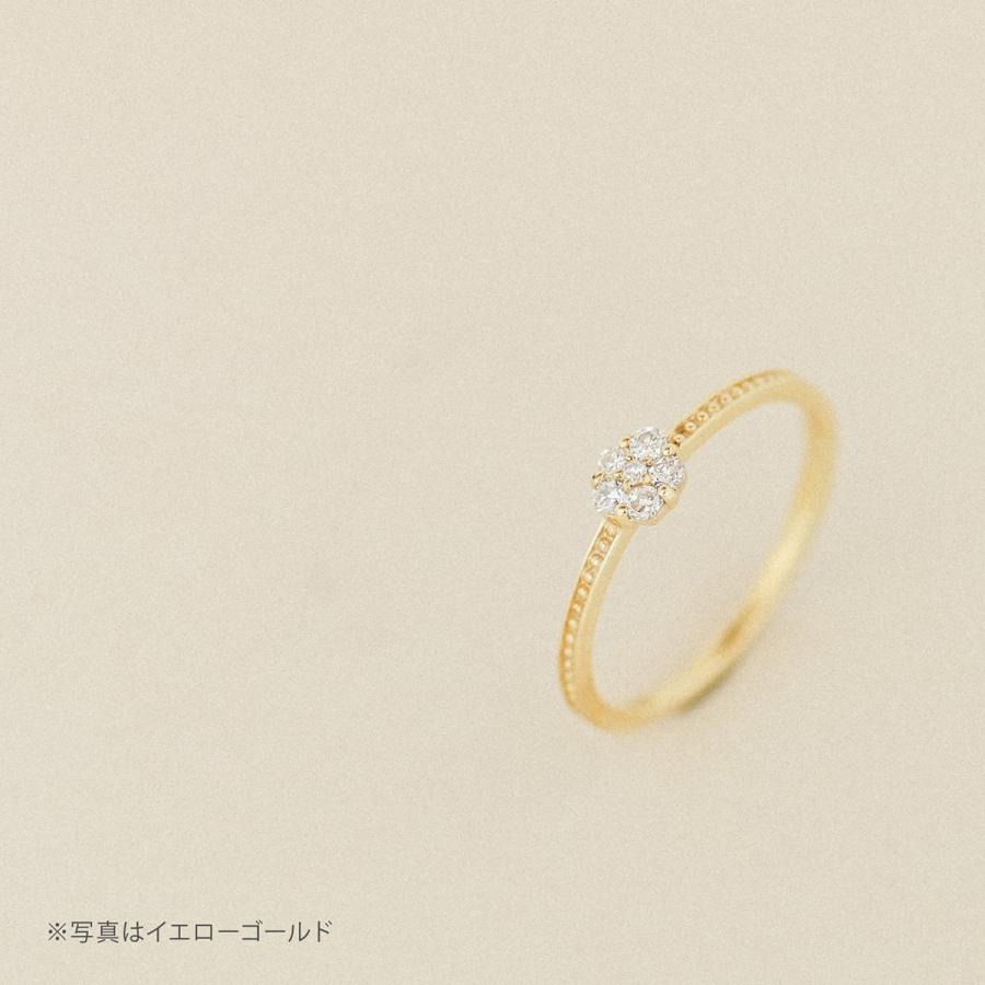 指輪 ダイヤモンド リング レディース シンプル k18 イエローゴールド ホワイトゴールド ピンクゴールド 天然ダイヤモンド ファッションリング 日本製の画像