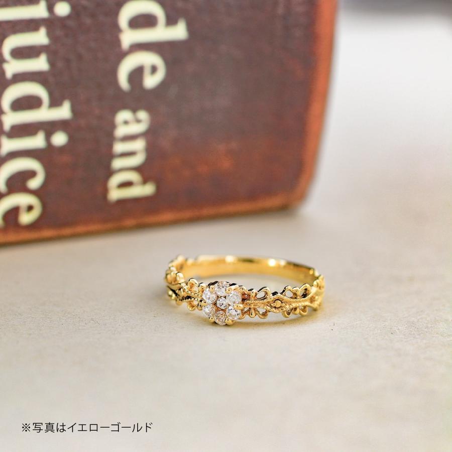 指輪 ダイヤモンド リング レディース シンプル k18 イエローゴールド ホワイトゴールド ピンクゴールド 天然ダイヤモンド ファッションリング 日本製の画像