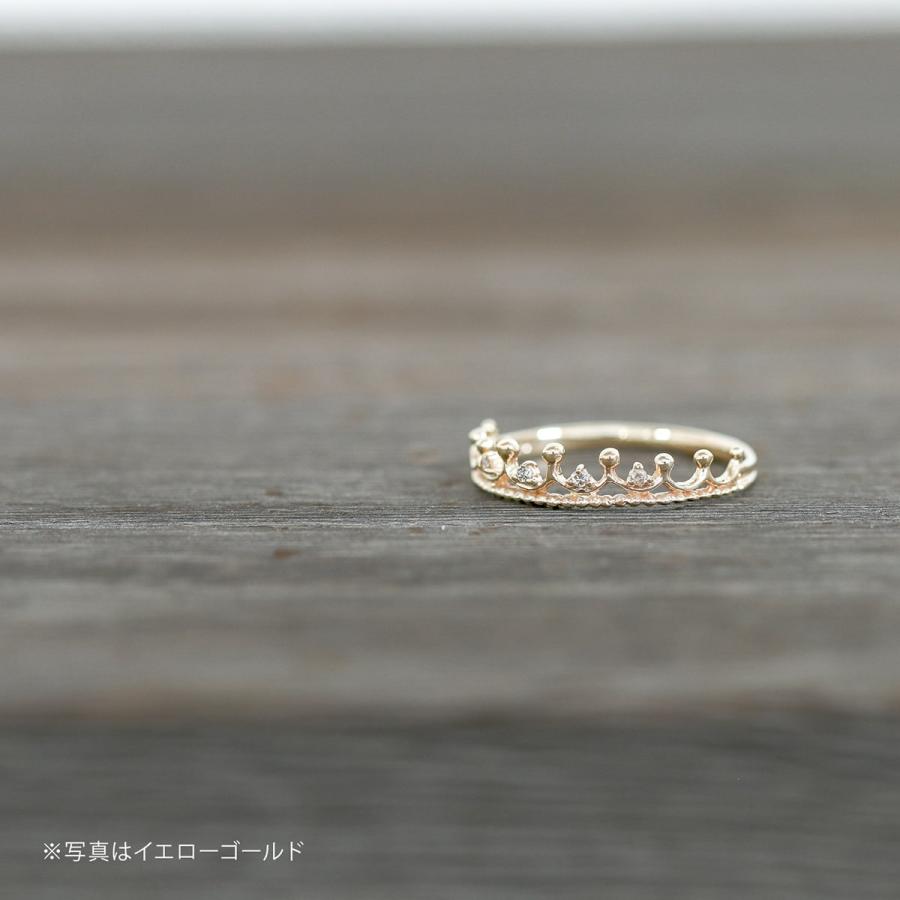 指輪 ダイヤモンド リング レディース シンプル k10 イエローゴールド ホワイトゴールド ピンクゴールド 天然ダイヤモンド ファッションリング 日本製の画像