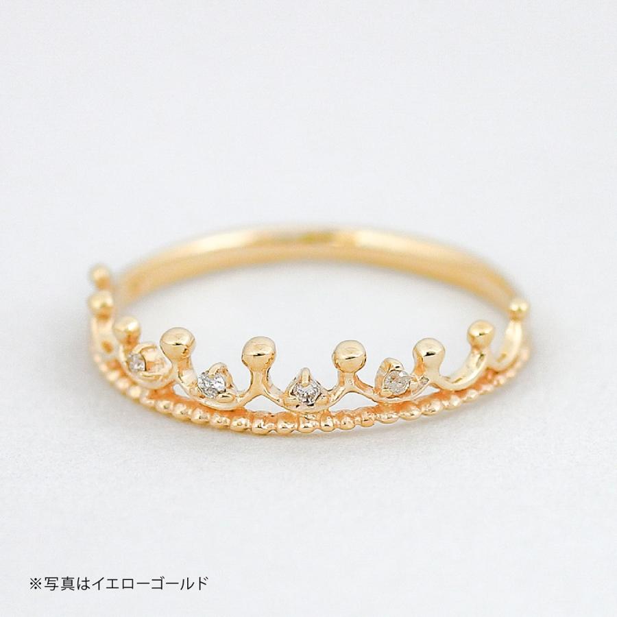 指輪 ダイヤモンド リング レディース シンプル k18 イエローゴールド ホワイトゴールド ピンクゴールド 天然ダイヤモンド ファッションリング 日本製の画像