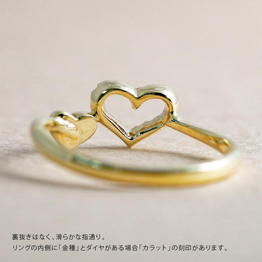 指輪 ダイヤモンド リング レディース シンプル ハート プラチナ 天然ダイヤモンド ファッションリング 日本製 おしゃれ プレゼント ギフト クリスマス 卒業式の画像