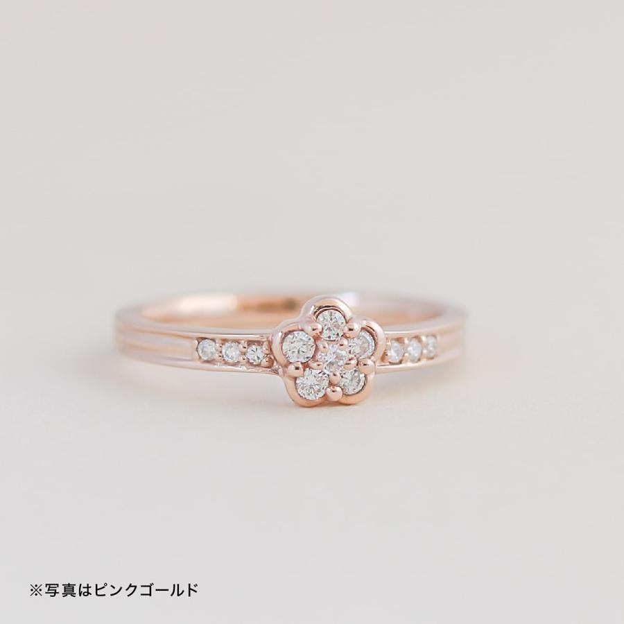 指輪 ダイヤモンド リング レディース シンプル k18 イエローゴールド ホワイトゴールド ピンクゴールド 天然ダイヤモンド ファッションリング 日本製の画像