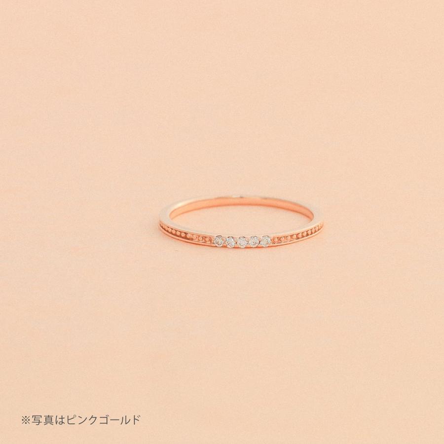 指輪 ダイヤモンド リング レディース シンプル k10 イエローゴールド ホワイトゴールド ピンクゴールド 極細リング 天然ダイヤモンド 日本製 プレゼント ギフトの画像