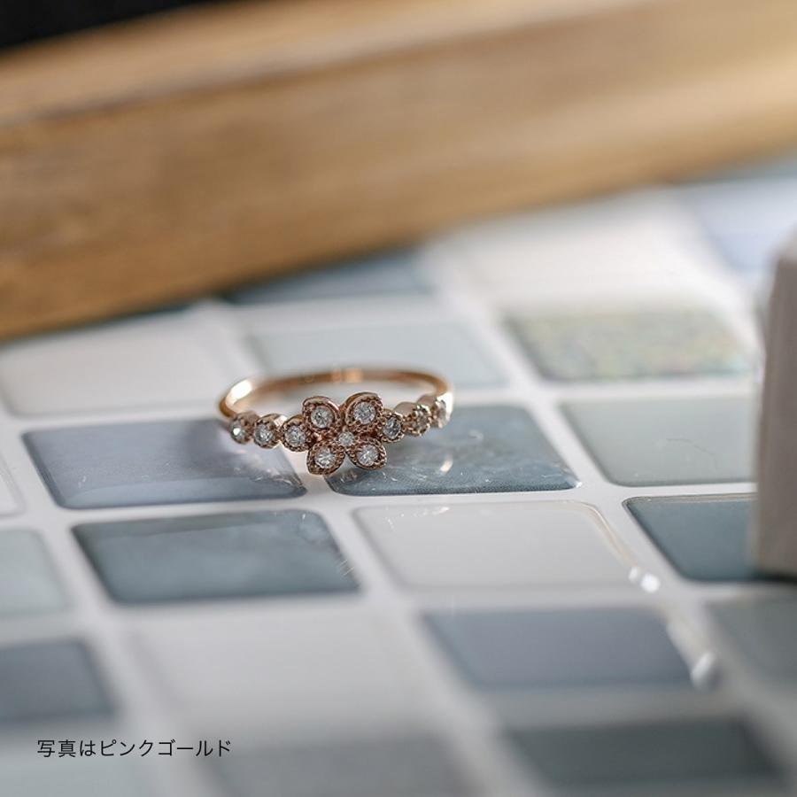 指輪 ダイヤモンド リング レディース シンプル k18 イエローゴールド ホワイトゴールド ピンクゴールド 天然ダイヤモンド ファッションリング 日本製の画像