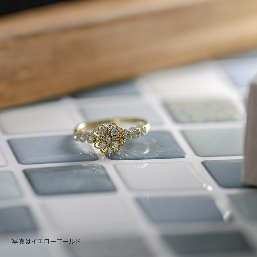 指輪 ダイヤモンド リング レディース シンプル ハート k10 イエローゴールド ホワイトゴールド ピンクゴールド ファッション 天然ダイヤモンド 日本製