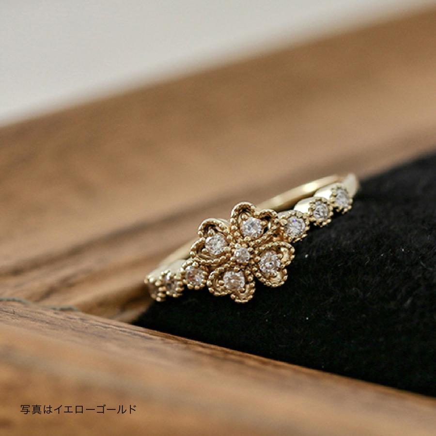 指輪 ダイヤモンド リング レディース シンプル ハート k10 イエローゴールド ホワイトゴールド ピンクゴールド ファッション 天然ダイヤモンド 日本製