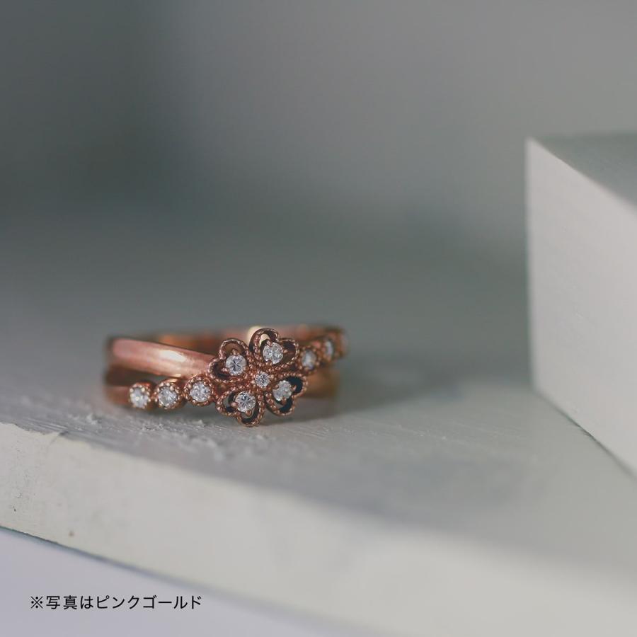 指輪 ダイヤモンド リング レディース シンプル ハート k10 イエローゴールド ホワイトゴールド ピンクゴールド ファッション 日本製 おしゃれ プレゼントの画像