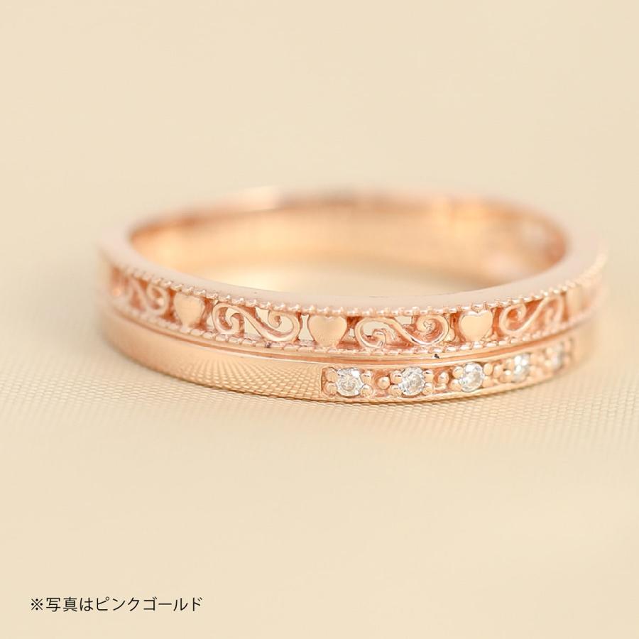 K10 ダイヤモンドリング cococaru 保証書付き ゴールドリング cococaru（ココカル） 指輪 ダイヤモンド リング レディース シンプル
