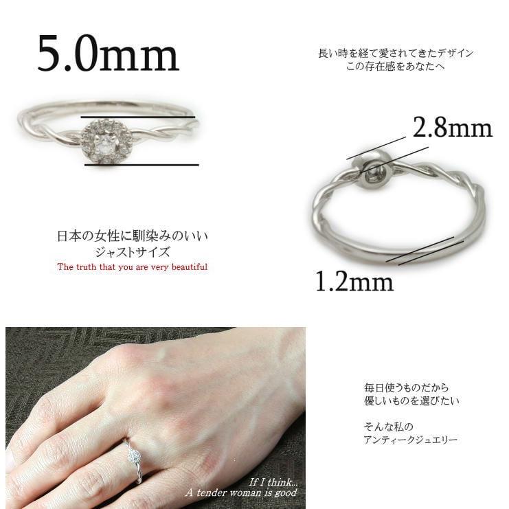 指輪 ダイヤモンド リング レディース シンプル k10 イエローゴールド ホワイトゴールド ピンクゴールド 天然ダイヤモンド ファッションリング 日本製の画像