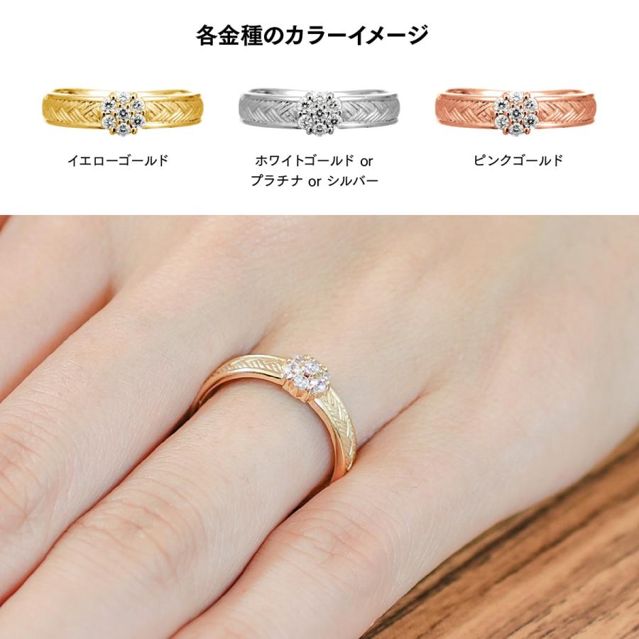 指輪 ダイヤモンド リング レディース シンプル k18 イエローゴールド ホワイトゴールド ピンクゴールド 天然ダイヤモンド ファッションリング 日本製の画像