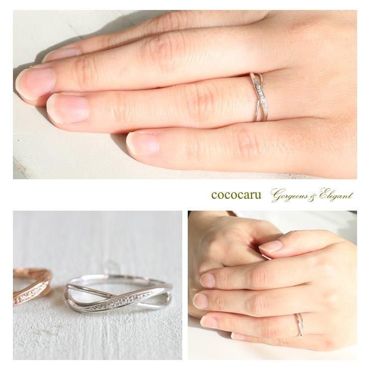 指輪 ダイヤモンド リング レディース シンプル k10 イエローゴールド ホワイトゴールド ピンクゴールド 天然ダイヤモンド 日本製 プレゼント ギフトの画像
